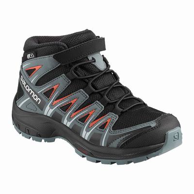 Salomon XA PRO 3D MID CSWP K - Lasten Polkujuoksukengät - Mustat/Pinkki